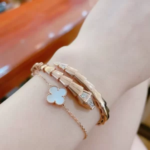 LẮC TAY BVLGARI SERPENTI ROSE GOLD PAVÉ DIAMONDS