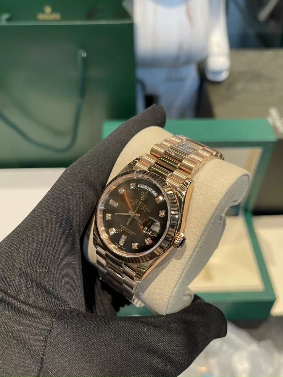 Đồng Hồ ROLEX DAY-DATE 40 228235 VÀNG HỒNG 18K CHẾ TÁC - Ảnh 5