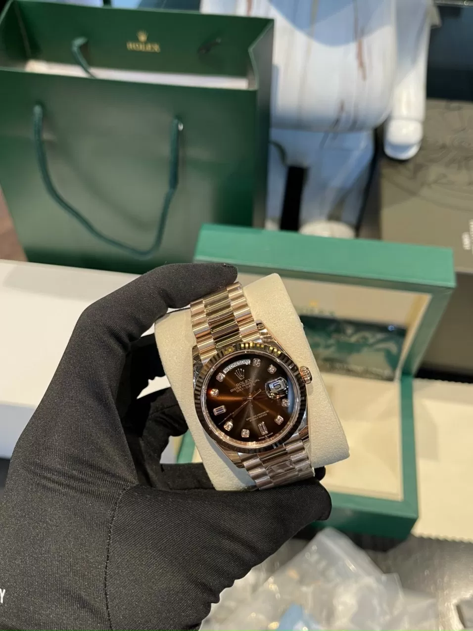 Đồng Hồ ROLEX DAY-DATE 40 228235 VÀNG HỒNG 18K CHẾ TÁC - Ảnh 3