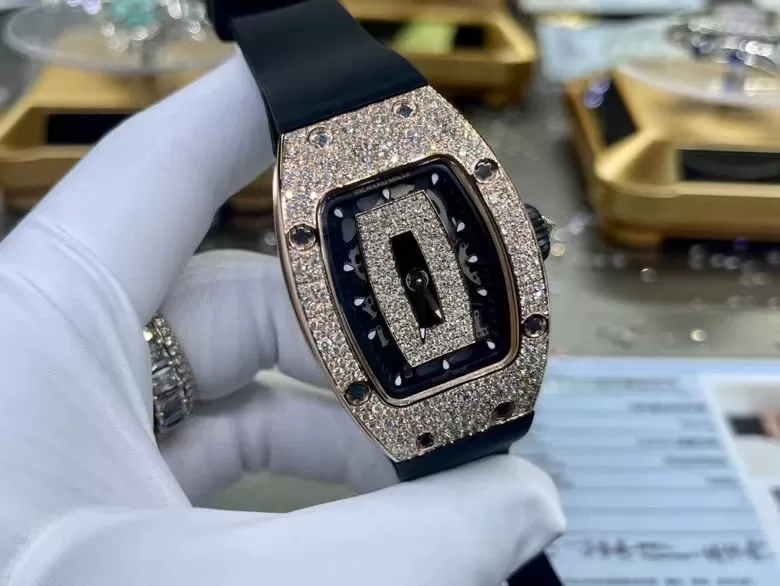 Richard Mille 07-01-rg Vàng Hồng 18k Kim Cương Thiên Nhiên - Ảnh 6