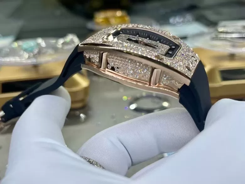 Richard Mille 07-01-rg Vàng Hồng 18k Kim Cương Thiên Nhiên - Ảnh 4