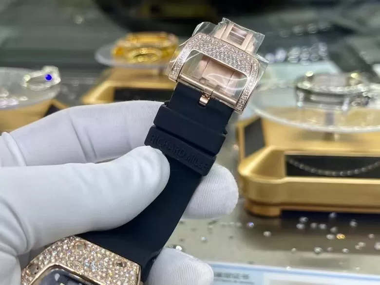 Richard Mille 07-01-rg Vàng Hồng 18k Kim Cương Thiên Nhiên - Ảnh 3