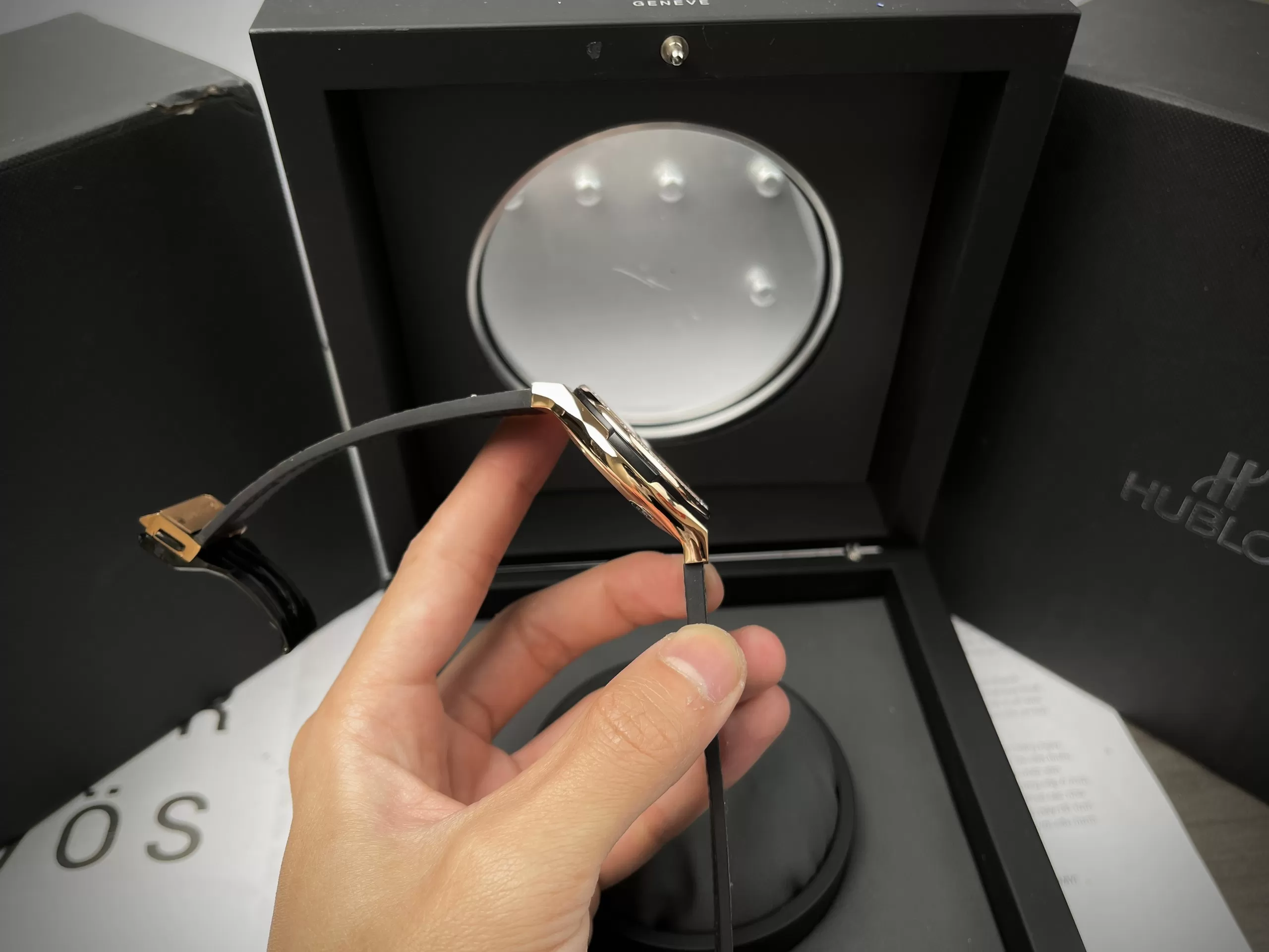 HUBLOT CLASSIC FUSION KING GOLD 42 MM CUSTOM DIAMOND - Ảnh 5