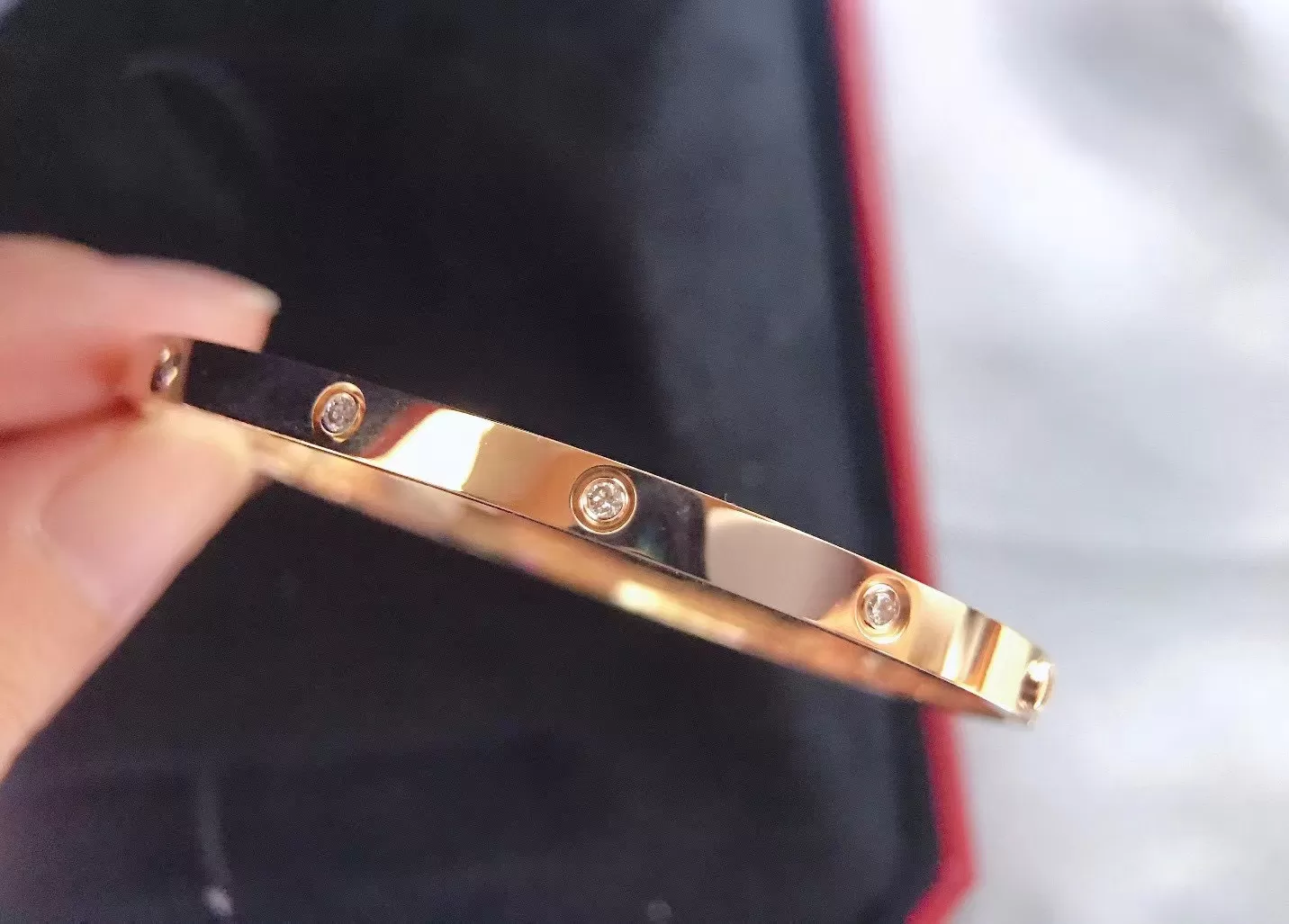 Lắc Tay Cartier Love Rose Gold - Ảnh 3