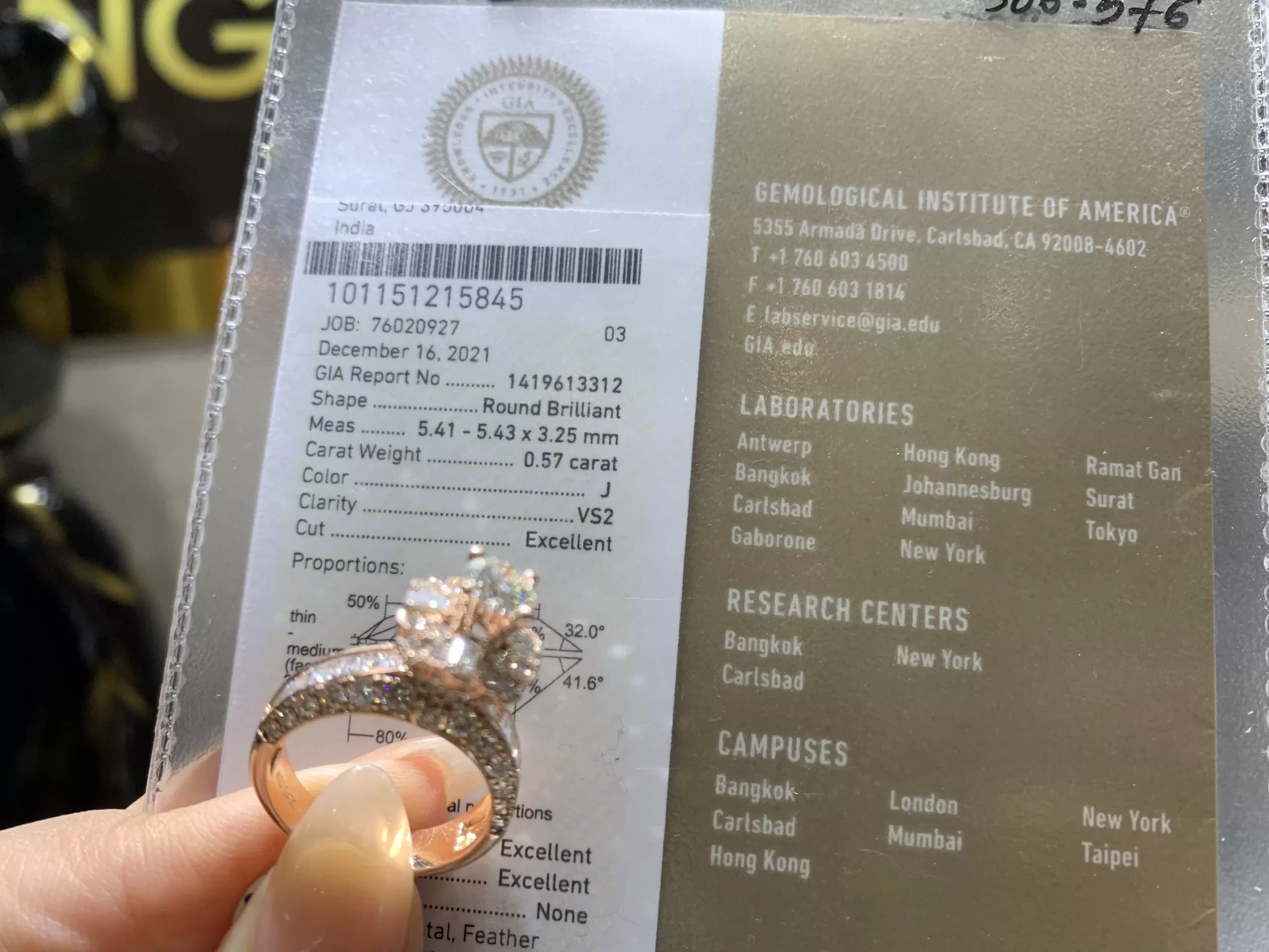 Nhẫn Nữ Chế Tác Vàng Hồng 18k Kim Cương Thiên Nhiên - Ảnh 4