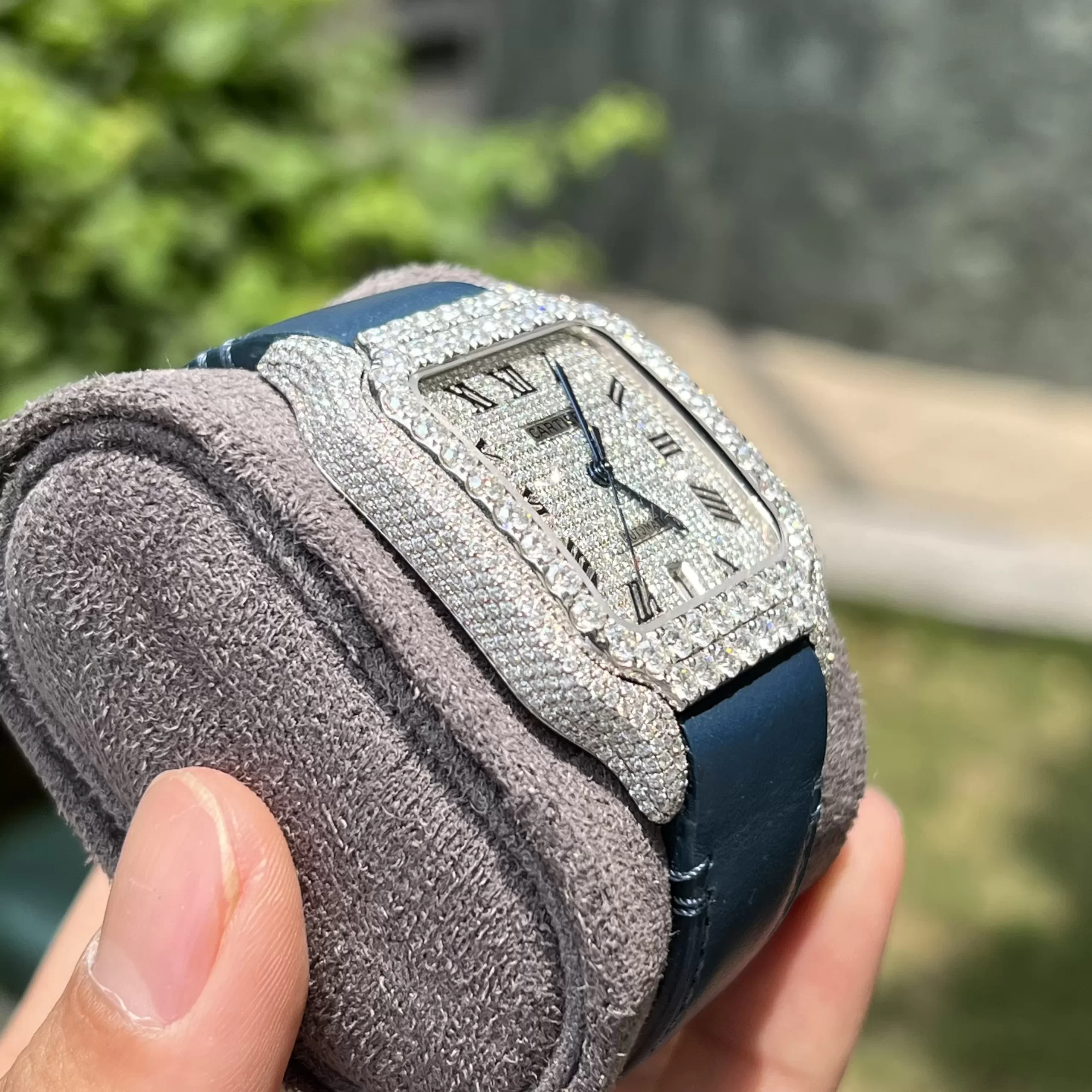 CARTIER SANTOS REP 1:1 FULL DIAMOND - Ảnh 5