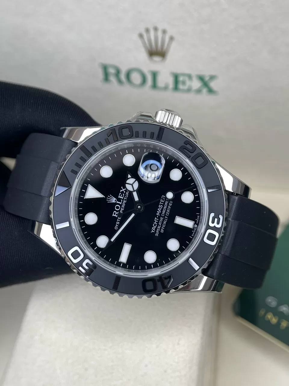Đồng Hồ Rolex Yacht-Master 1:1 like auth Mặt Số Đen - Ảnh 7