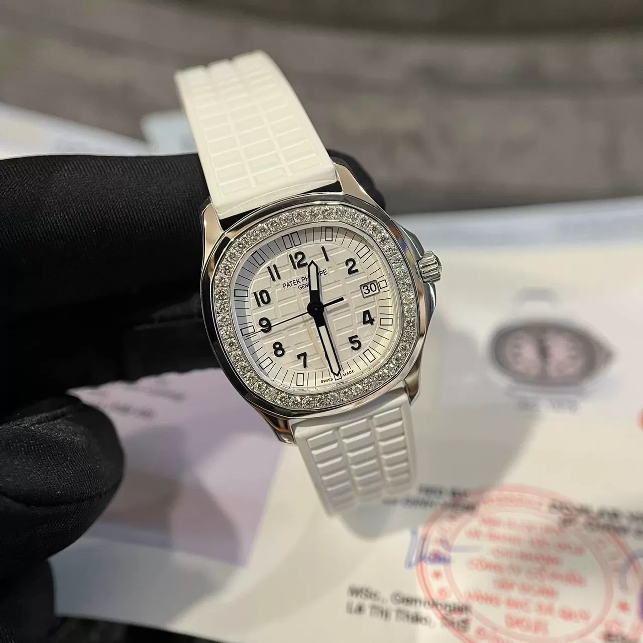 Đồng hồ Patek Philippe nữ 5067 Rep 1:1 Độ viền kim cương - Ảnh 5