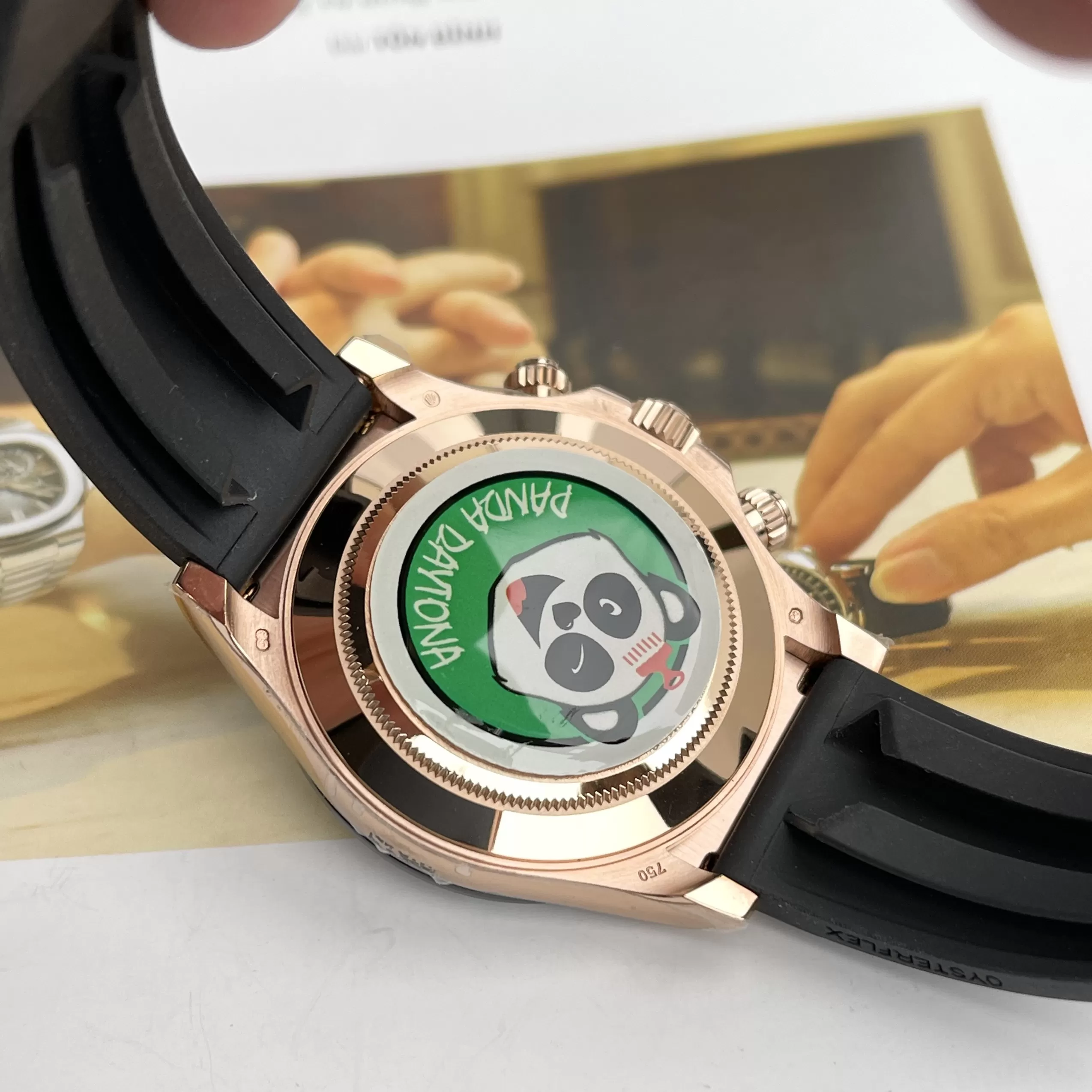Đồng Hồ Rolex Siêu Cấp 1:1 Cosmograph Daytona 116515LN Mặt Số Hồng Đen - Ảnh 7