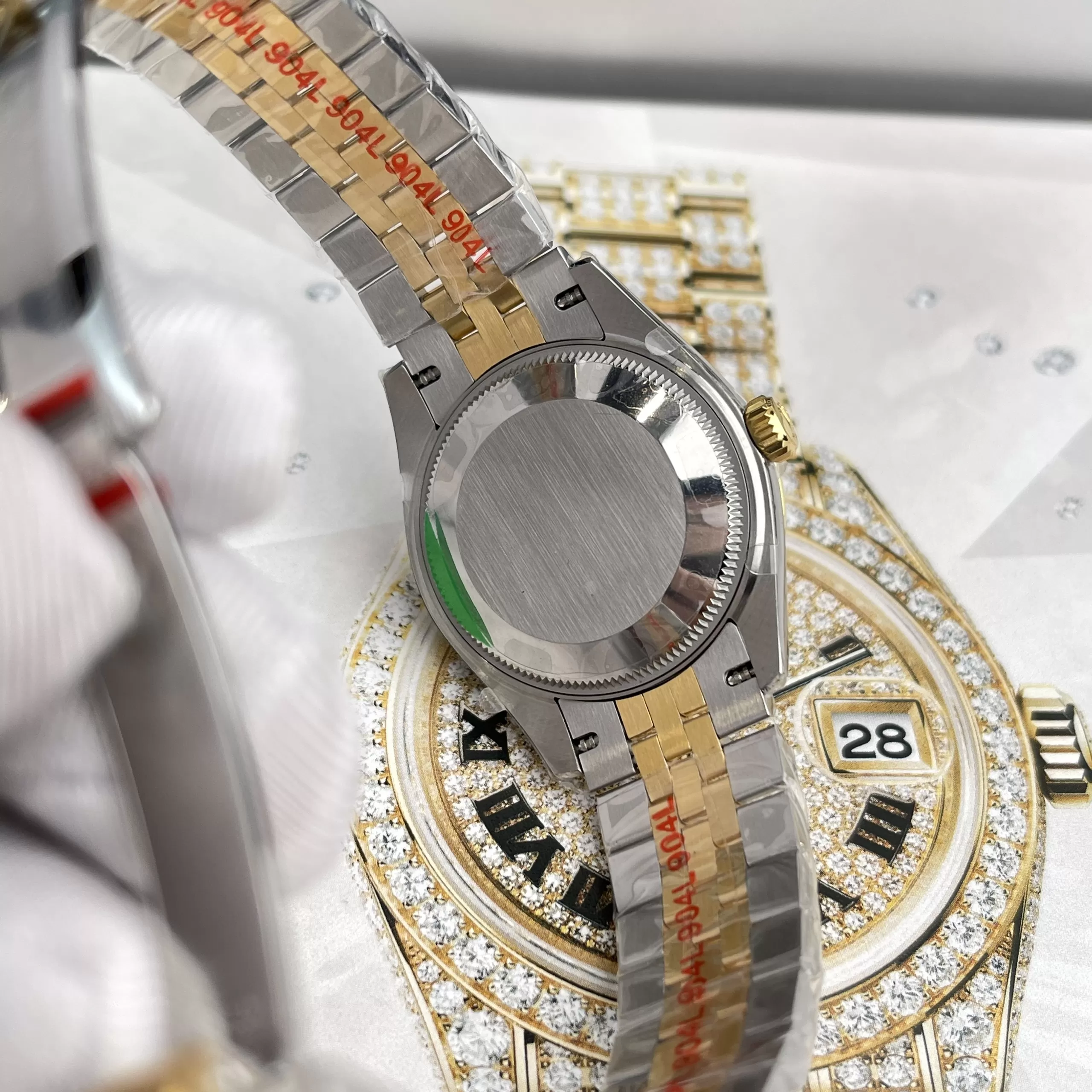 Đồng Hồ Rolex Replica 1:1 Datejust 31mm Niềng kim cương Moissanite - Ảnh 6