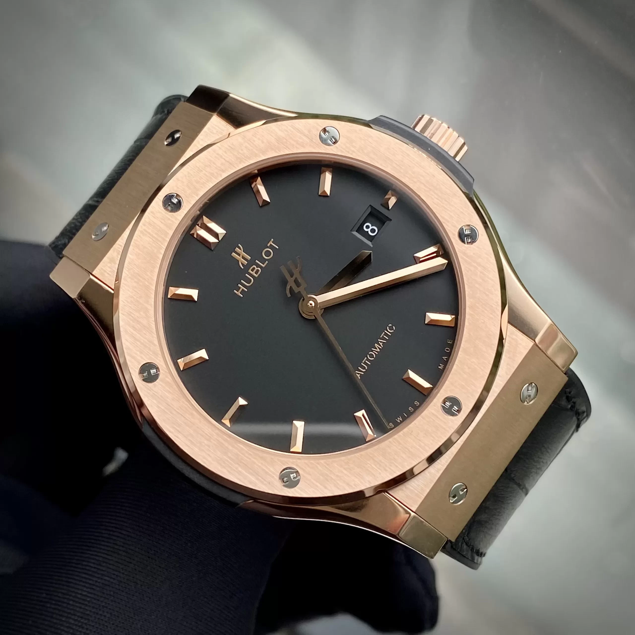 Đồng Hồ Hublot Replica Classic Fusion King Gold Mặt Số Đen - Ảnh 4