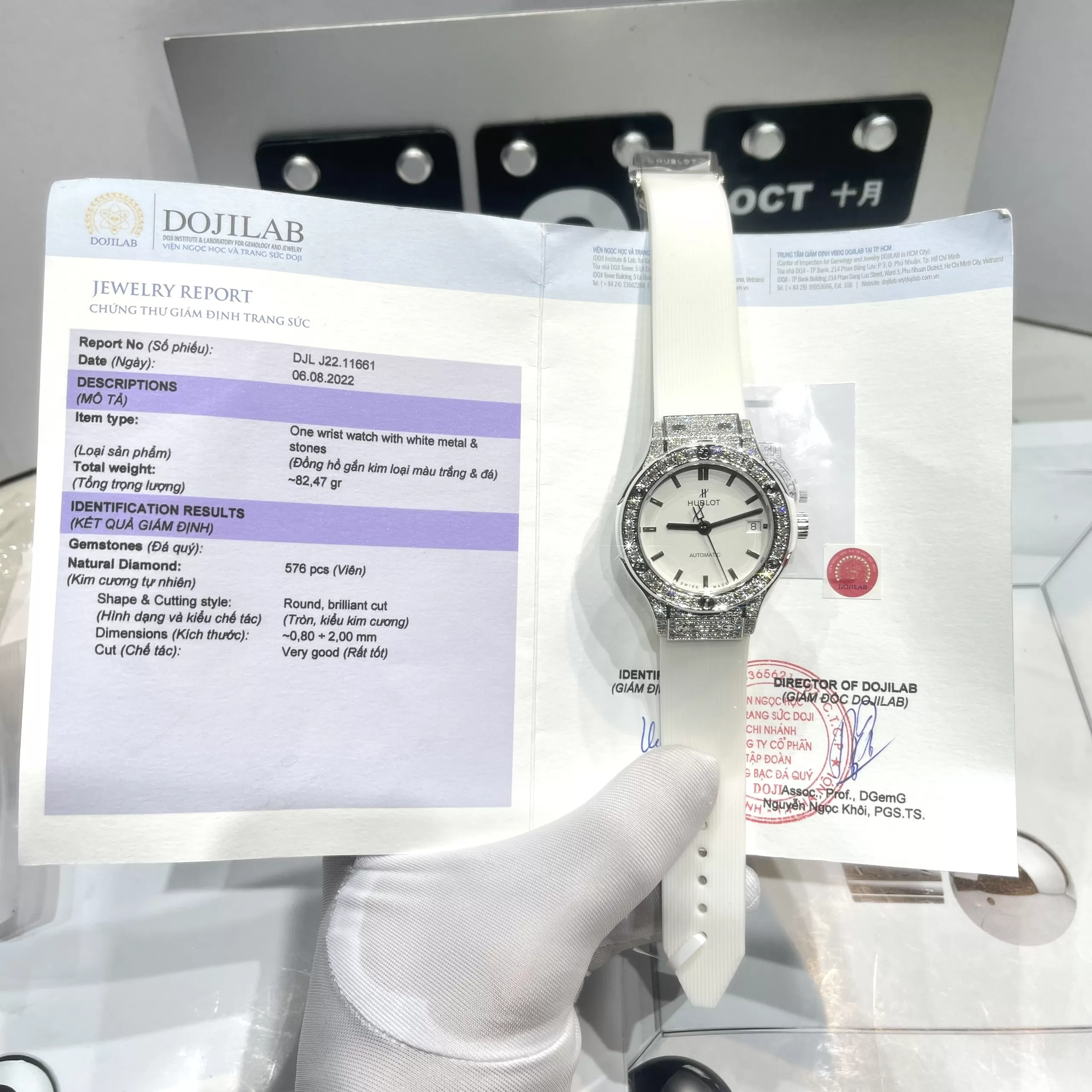 Đồng Hồ Hublot Siêu Cấp Classic Fusion Full Kim Cương - Ảnh 4