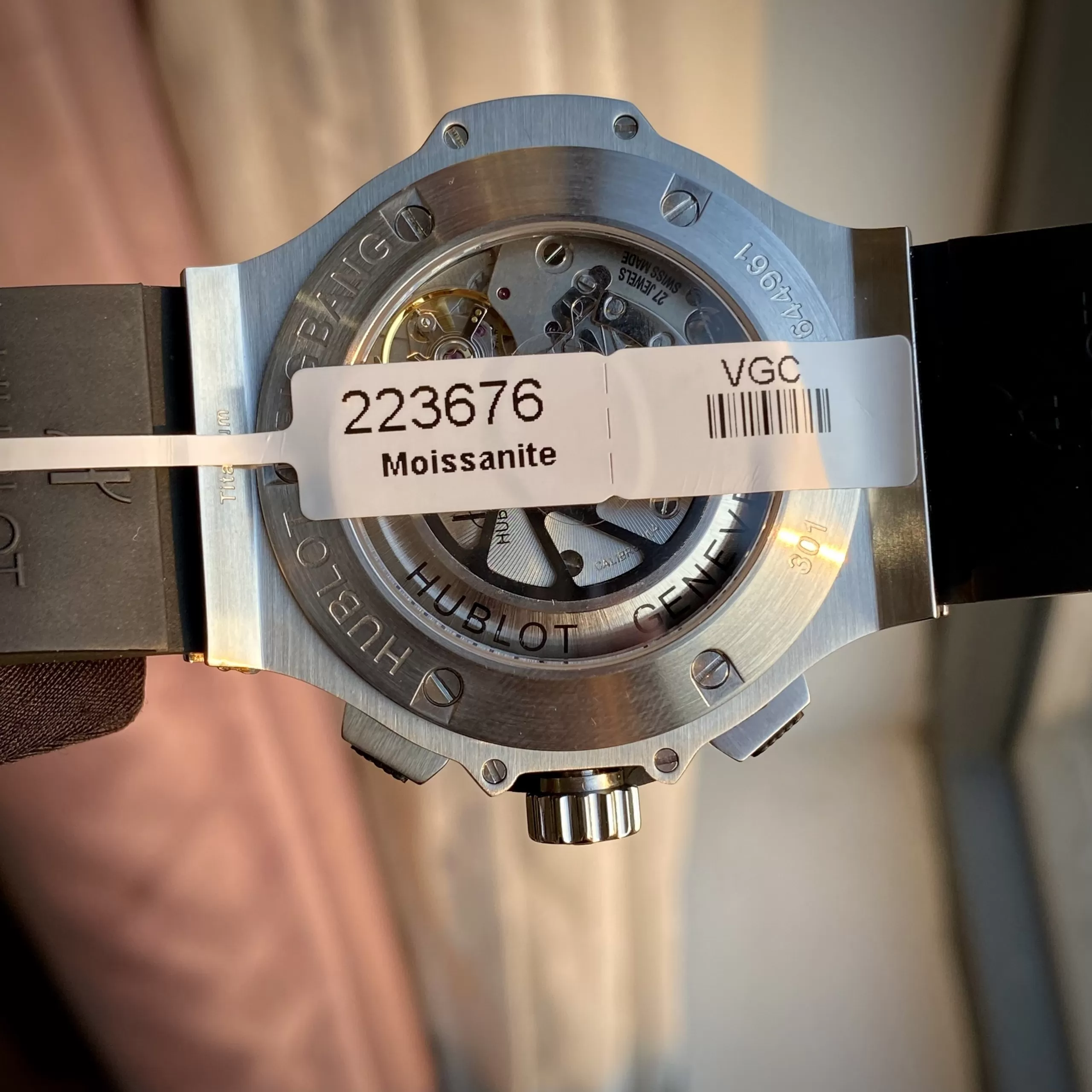 Đồng Hồ Hublot Replica Big Bang King Gold Viền Kim Cương - Ảnh 6