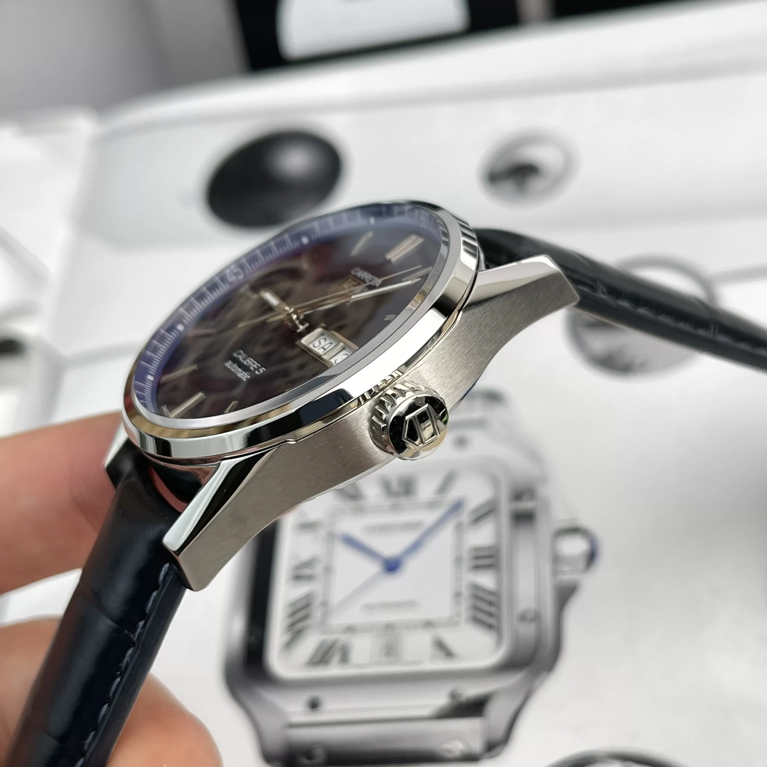 Đồng Hồ Tag Heuer Carrera Calibre 5Day Date Automatic Replica - Ảnh 5