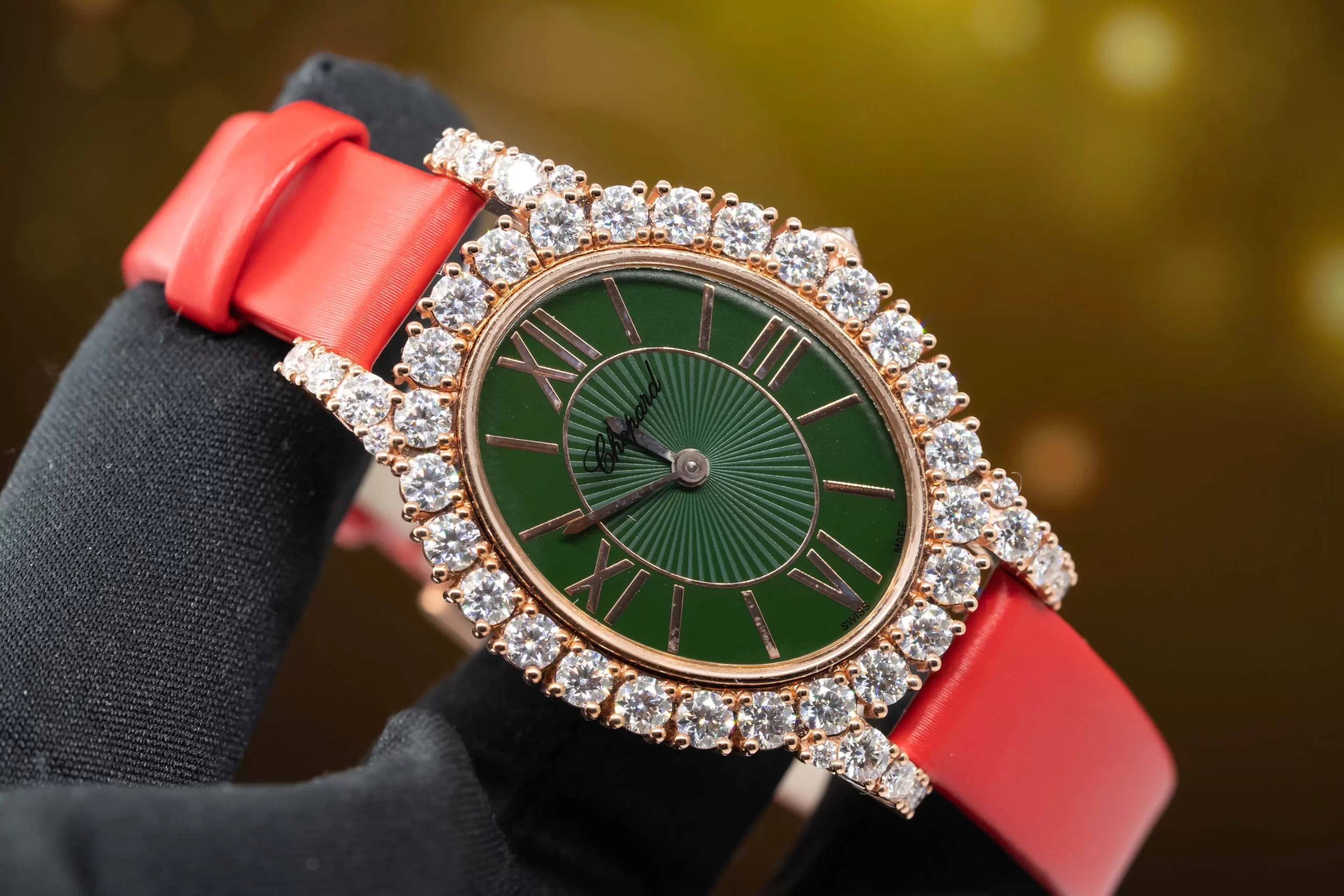 Chopard vàng đúc 18k Kim Cương Thiên Nhiên - Ảnh 3