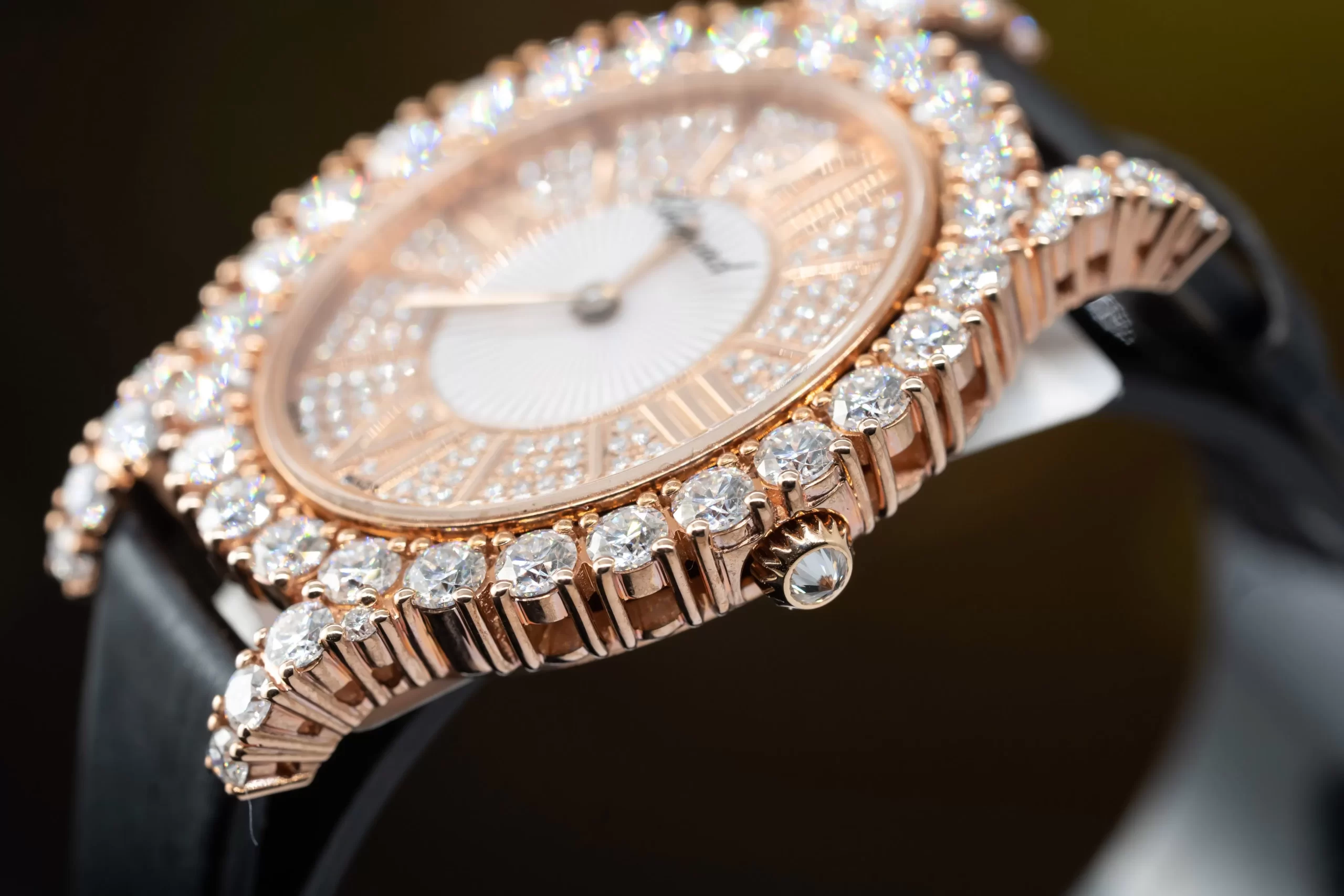 Chopard vàng đúc 10k kim moissanite - Ảnh 6