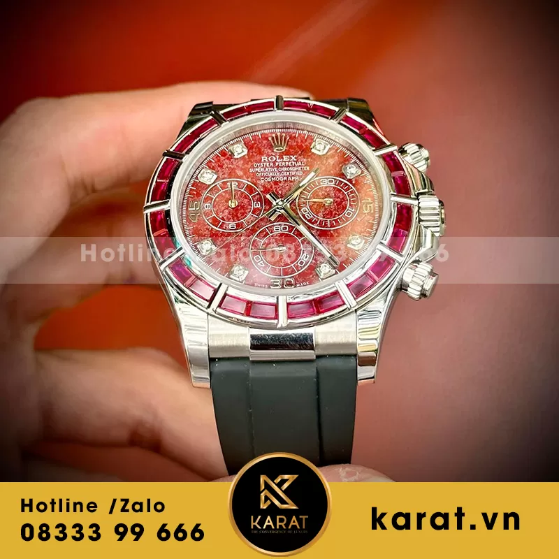Đồng Hồ Rolex daytona độ mặt benzel ruby - Ảnh 3