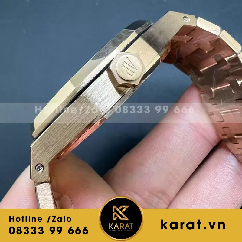 Đồng hồ audemars piguet royal oak 15510or blue dial custom - Ảnh 4