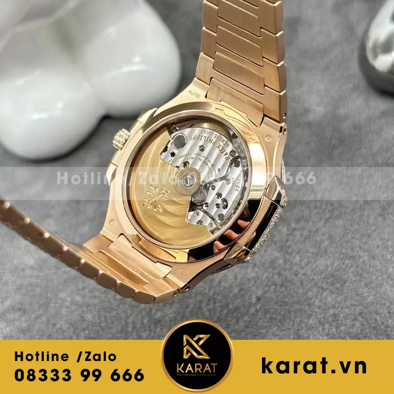 Patek philippe nautilus 7118/1450G-001 chế tác vàng khối kim cương thiên nhiên - Ảnh 6