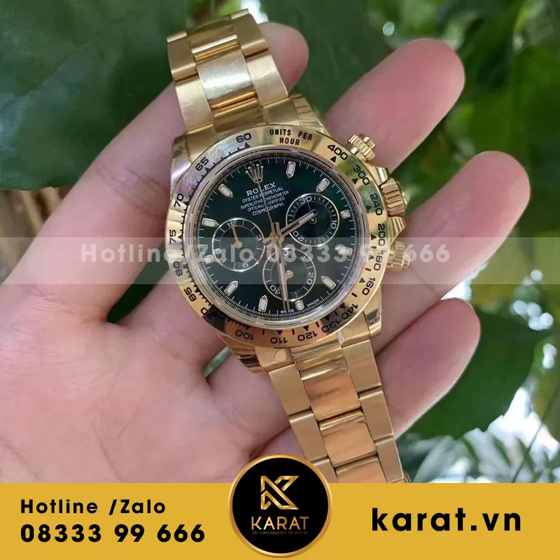 Rolex daytona loki yellow gold baguette diamond - Ảnh 4