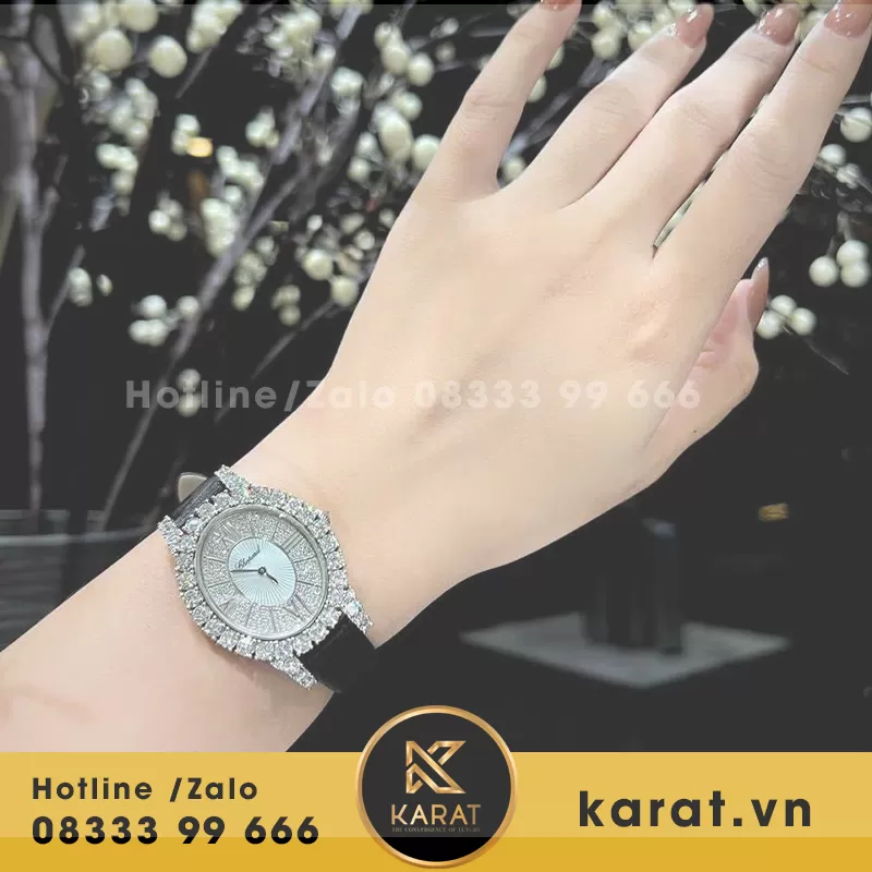 Chorpad Heure Du Diaman Silver Dial Full Kim Cương MOISS - Ảnh 5