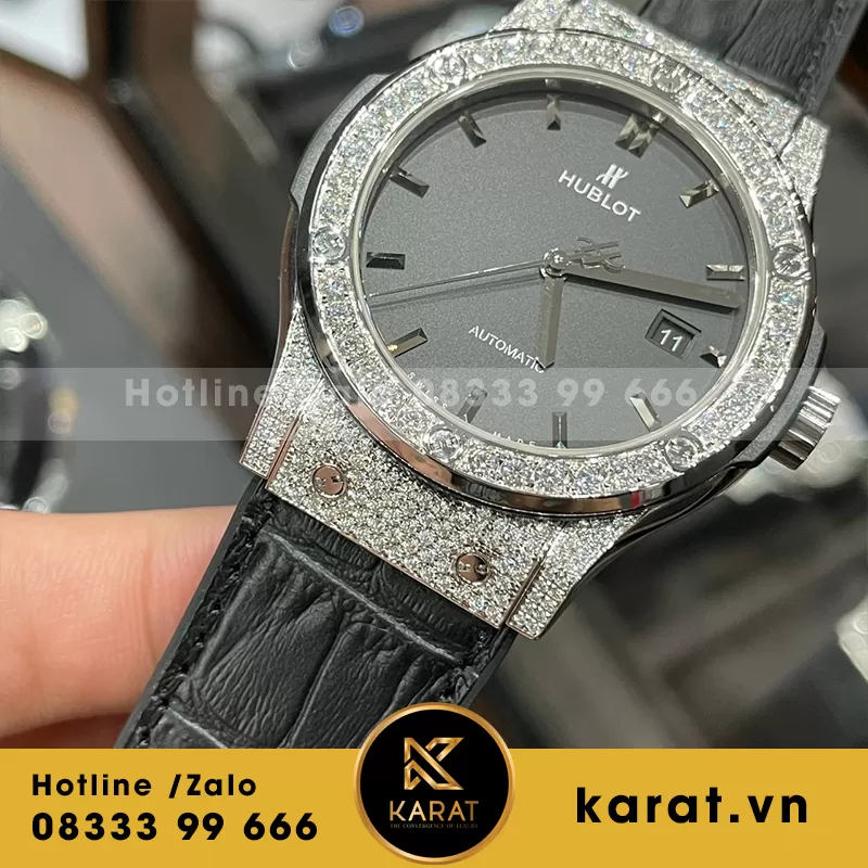 Đồng hồ hublot fusion độ kim cương moissanite - Ảnh 5