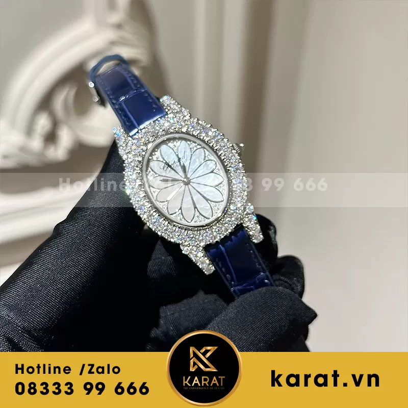 Chorpad Heure Du Diaman Silver Dial Full Kim Cương Moiss - Ảnh 5