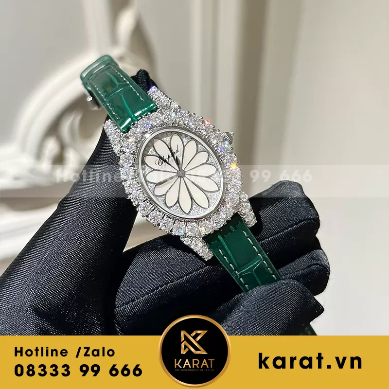 Chorpad Heure Du Diaman Silver Dial Full Kim Cương Moiss - Ảnh 4
