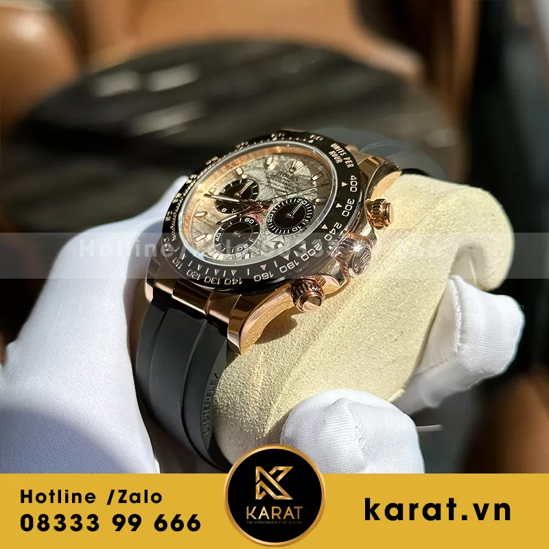 Đồng hồ rolex daytona độ mặt thiên thạch bọc vàng - Ảnh 4