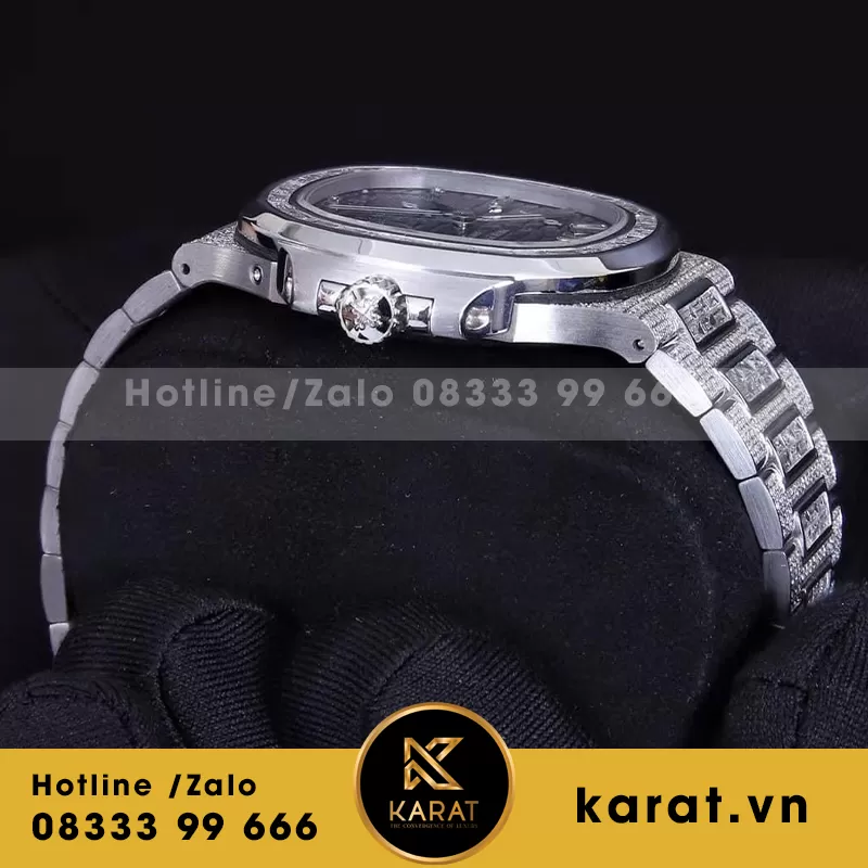 Patek philippe nautilus 5712 custom full diamond - Ảnh 5