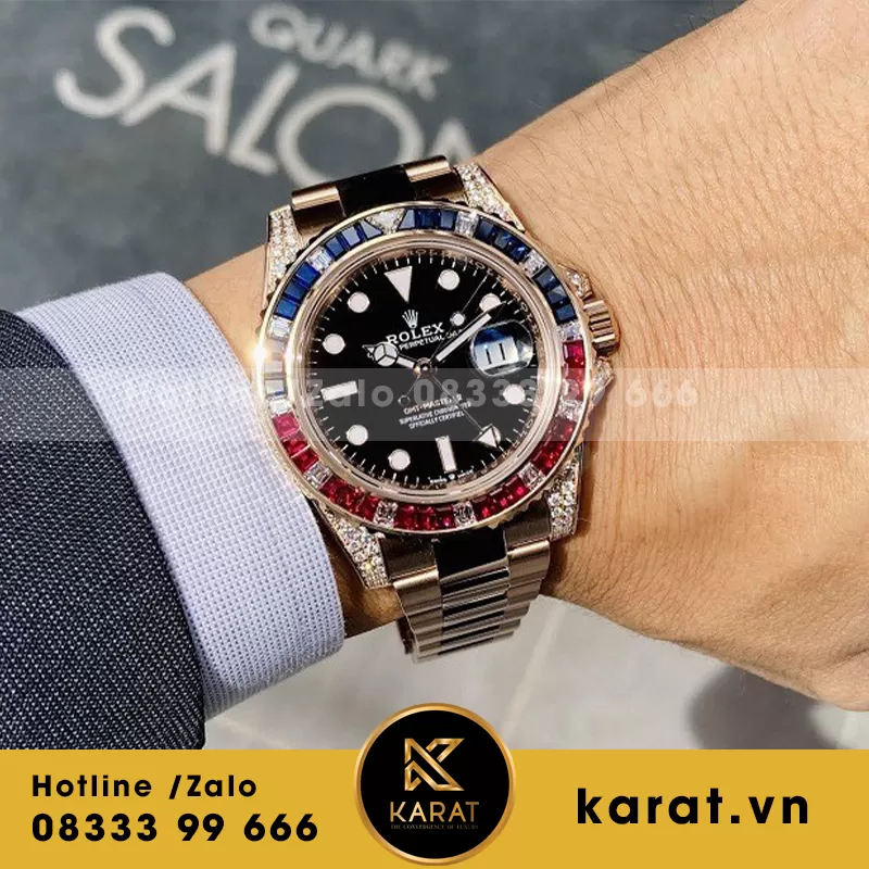 Rolex GMT-Master II 126755 Bọc Vàng 18k - Kim Moissanite - Ảnh 4