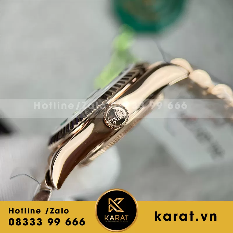 Đồng hồ nữ rolex datejust 31 bọc vàng hồng - Ảnh 6