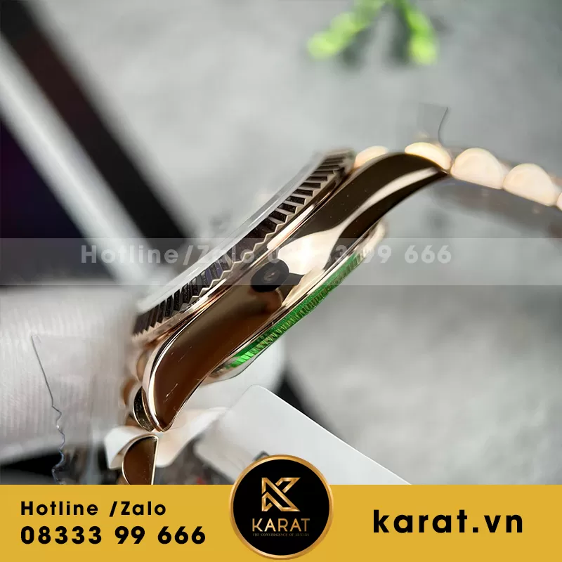 Đồng hồ nữ rolex datejust 31 bọc vàng hồng - Ảnh 5