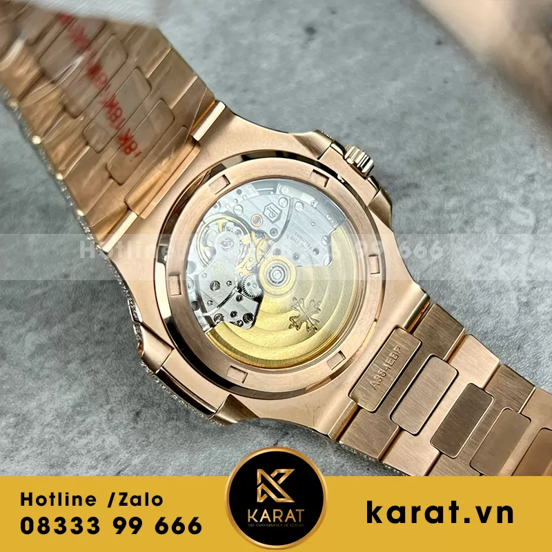 Đồng hồ patek philippe nautilus 5711 độ full moissanitte - Ảnh 5