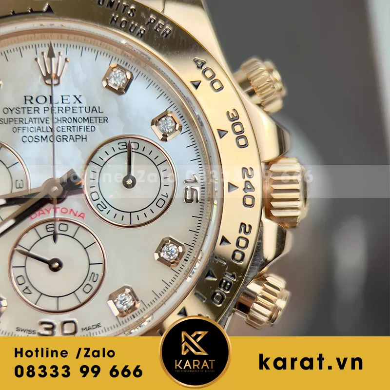 Rolex daytona bọc vàng độ mặt MOP - Ảnh 6