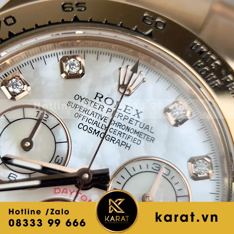 Rolex daytona bọc vàng độ mặt MOP - Ảnh 5