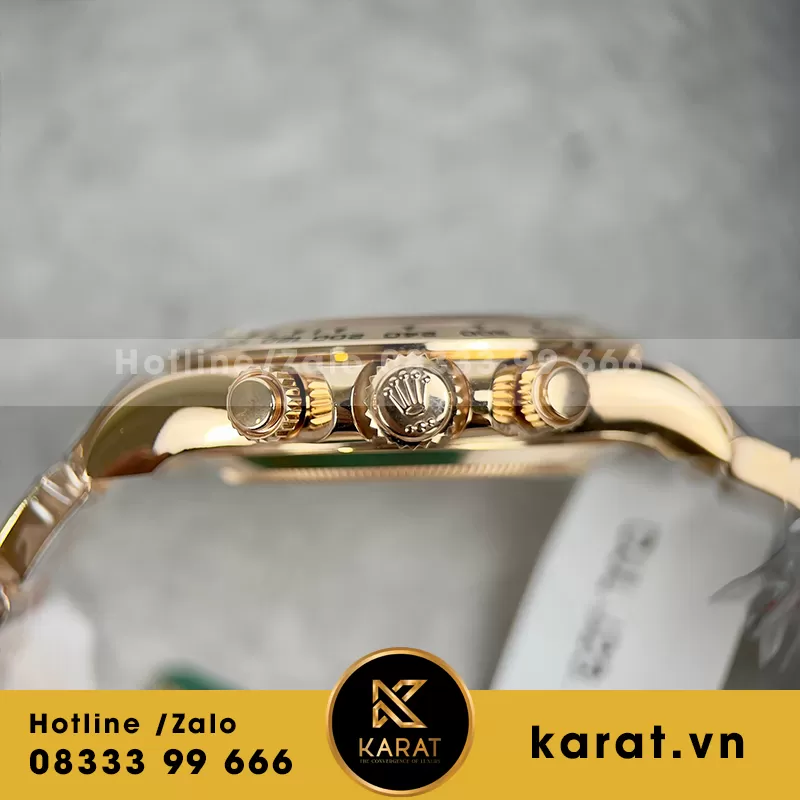 Rolex daytona bọc vàng độ mặt MOP - Ảnh 4