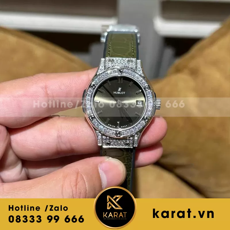 Hublot nữ 33mm green dial - Ảnh 5
