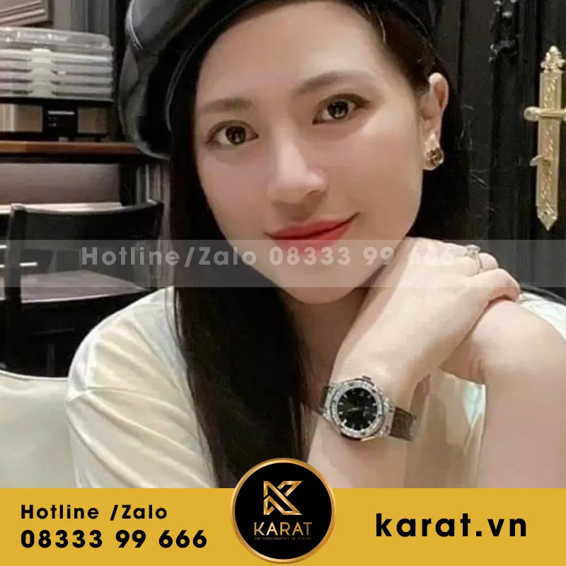 Hublot nữ 33mm green dial - Ảnh 4