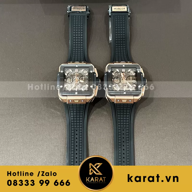 Đồng hồ hublot bigbang square unico king gold ceramic fake - Ảnh 4