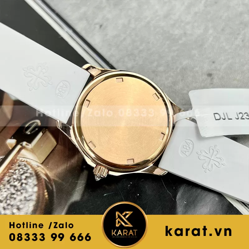 Đồng hồ patek philippe aquanaut 5069r bọc vàng độ kim moissanite - Ảnh 5