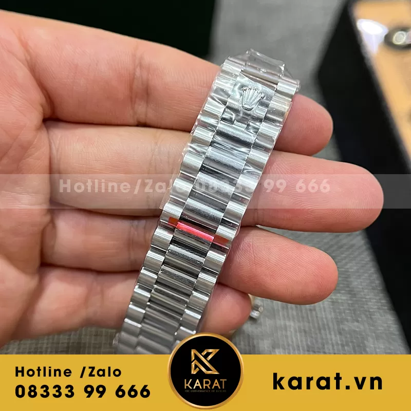 Đồng hồ rolex daydate độ viền moissanite - Ảnh 5