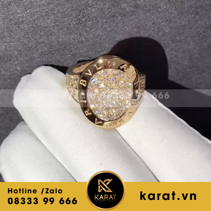 Nhẫn BVL vàng hồng kim cương thiên nhiên - Ảnh 4