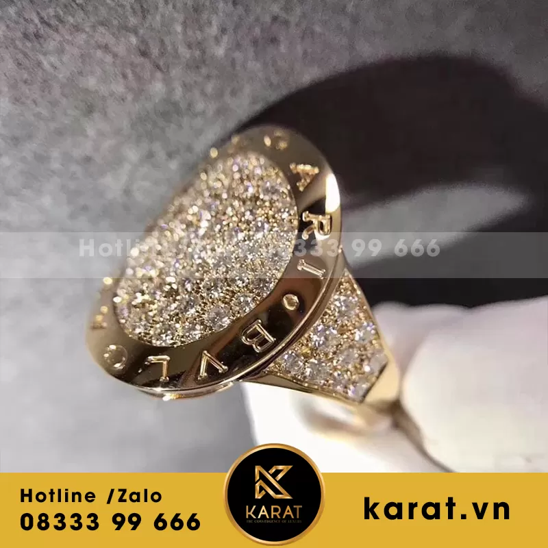 Nhẫn BVL vàng hồng kim cương thiên nhiên - Ảnh 3