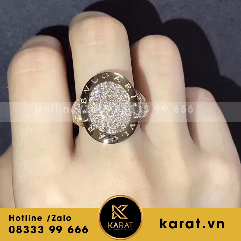 Nhẫn Bulgari pink Gold, Kim cương Thiên Nhiên - Ảnh 3