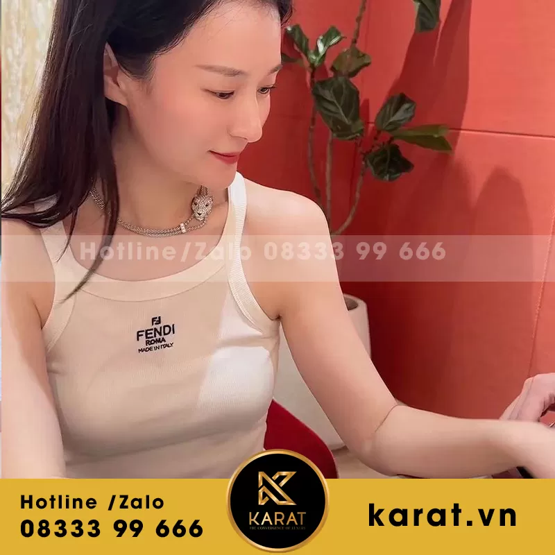 Vòng cổ cartier báo vàng trắng đính kim cương - Ảnh 4