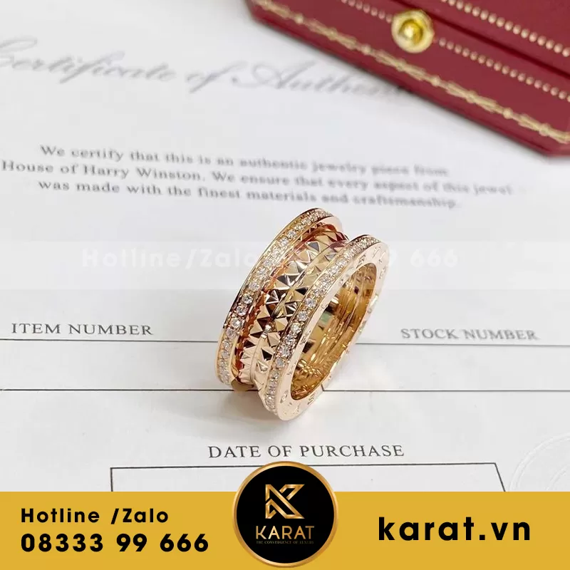 B.zero1 ring Bvl rose gold - Ảnh 4