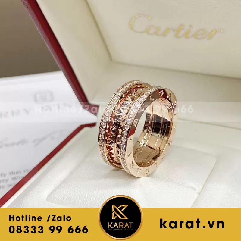 B.zero1 ring Bvl rose gold - Ảnh 3