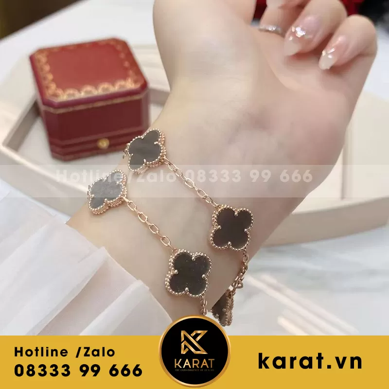 VCA vintage alhambra bracelets 18k - Ảnh 4