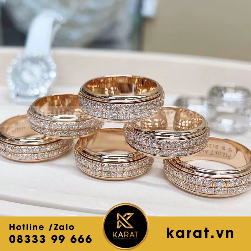 Nhẫn xoay Piaget vàng 18k - Ảnh 4